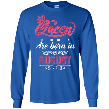 Brithday T-Shirt Queen Are Born In August Royal