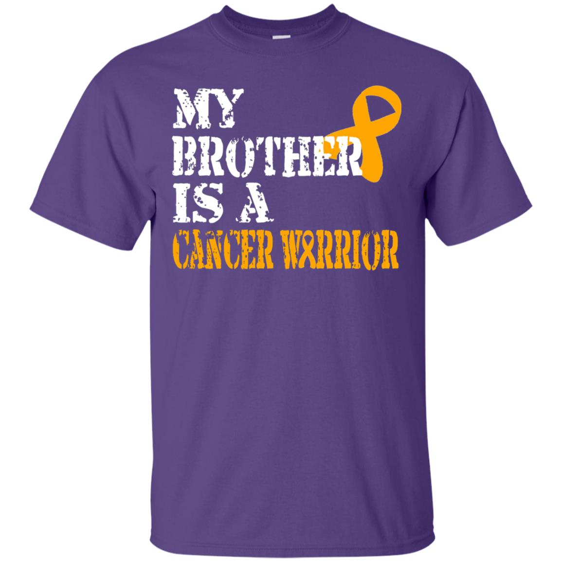 My Brother Is A Cancer Warrior Kidney Cancer Survivor Shirt Purple