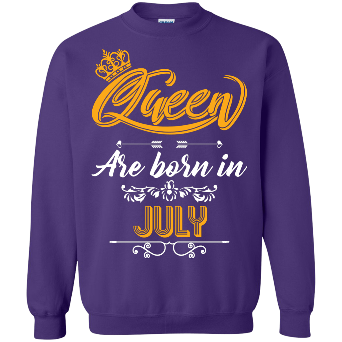 Brithday T-Shirt Queen Are Born In July Purple