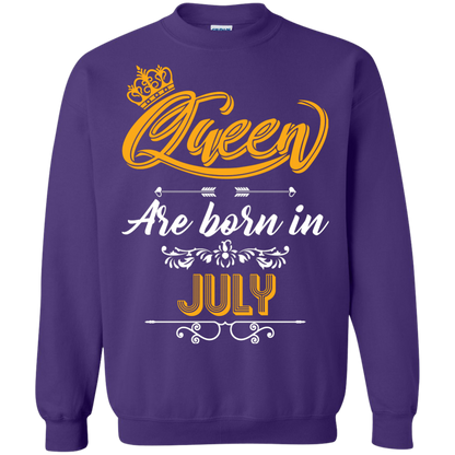 Brithday T-Shirt Queen Are Born In July Purple