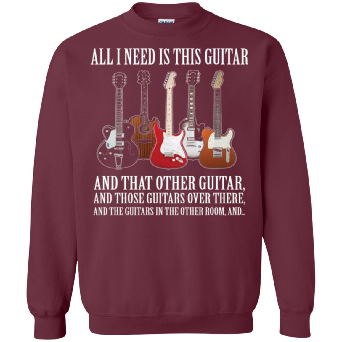 Guitar Lovers T-shirt All I Need Is This Guitar Maroon