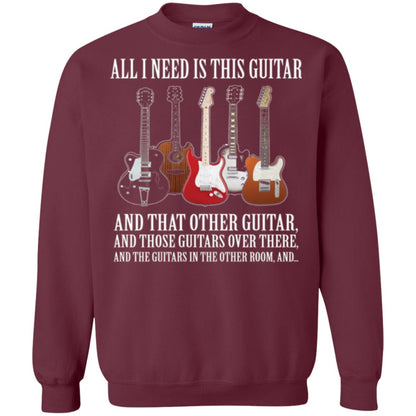 Guitar Lovers T-shirt All I Need Is This Guitar Maroon