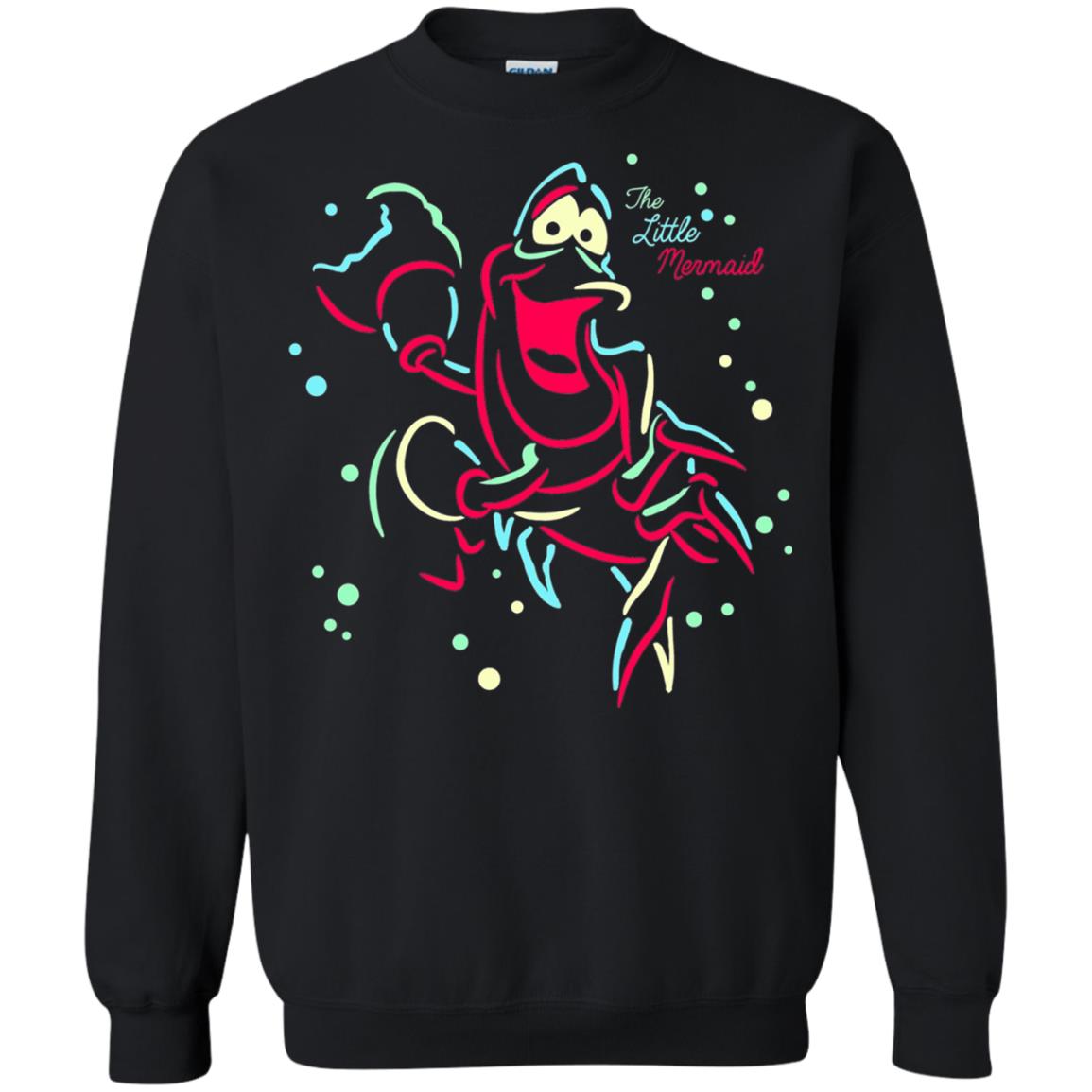 Disney Little Mermaid Neon Sebastian Graphic T-shirt Black