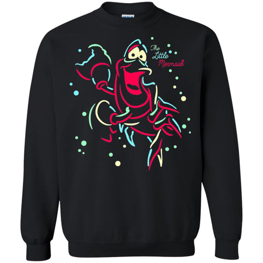 Disney Little Mermaid Neon Sebastian Graphic T-shirt Black