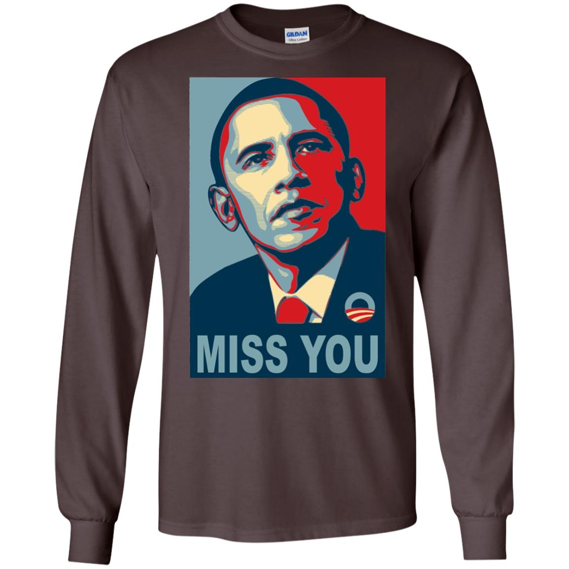 American President Miss You Political T-shirt Dark Chocolate