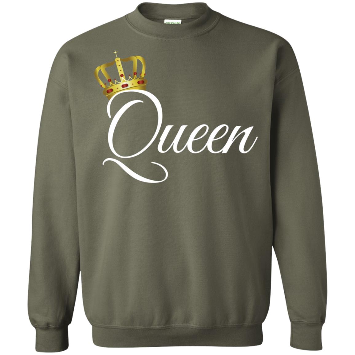 King And Queen T-shirt Matching Couple Outfits Military Green