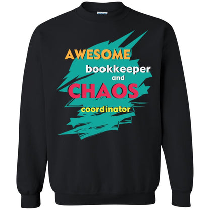 Bookkeeper T-shirt Awesome Bookkeeper And Chaos Coordinator Black