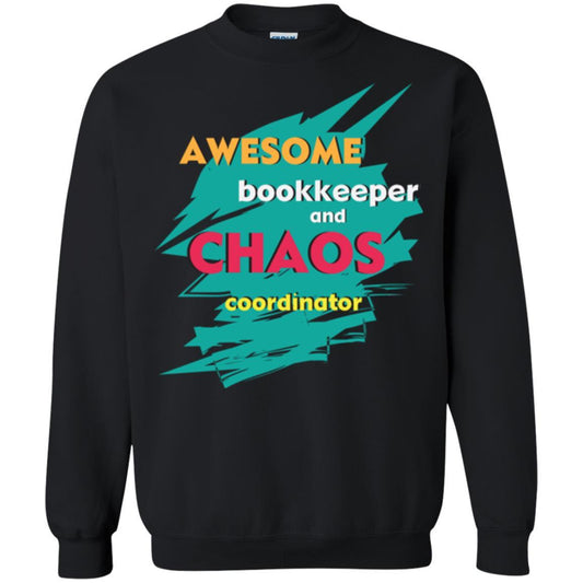 Bookkeeper T-shirt Awesome Bookkeeper And Chaos Coordinator Black