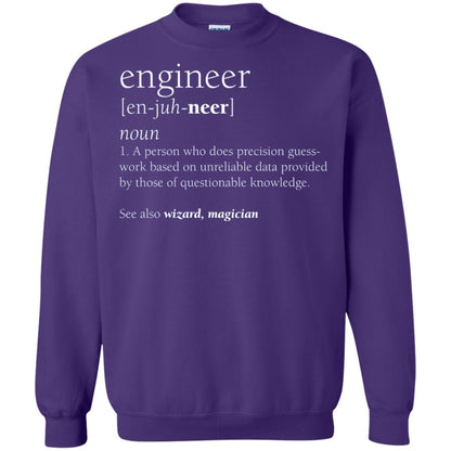 A Person Who Does Precision Guess Work Based On Unreliable Data Engineer Definition T-shirt Purple