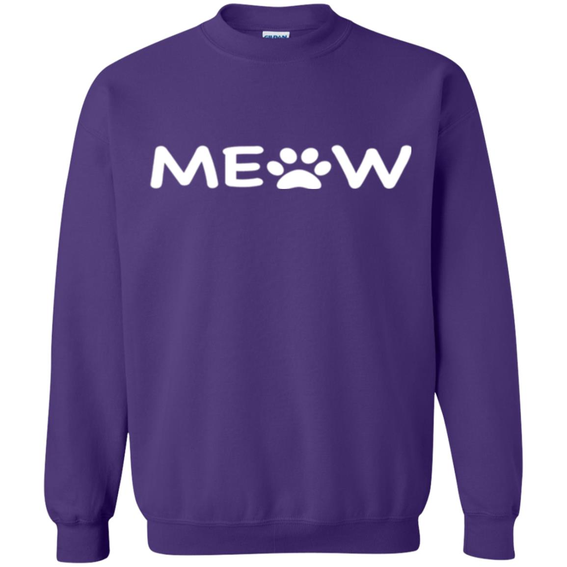 Cat Lovers T-shirt Meow Kitten Paw Purple