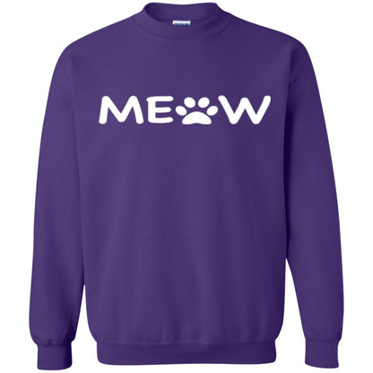 Cat Lovers T-shirt Meow Kitten Paw Purple