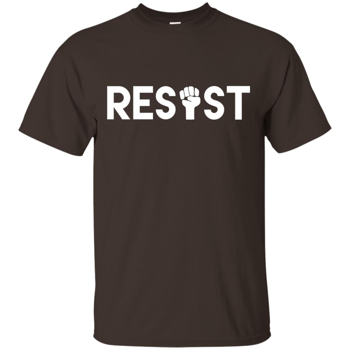 Resist Political T-shirt Dark Chocolate