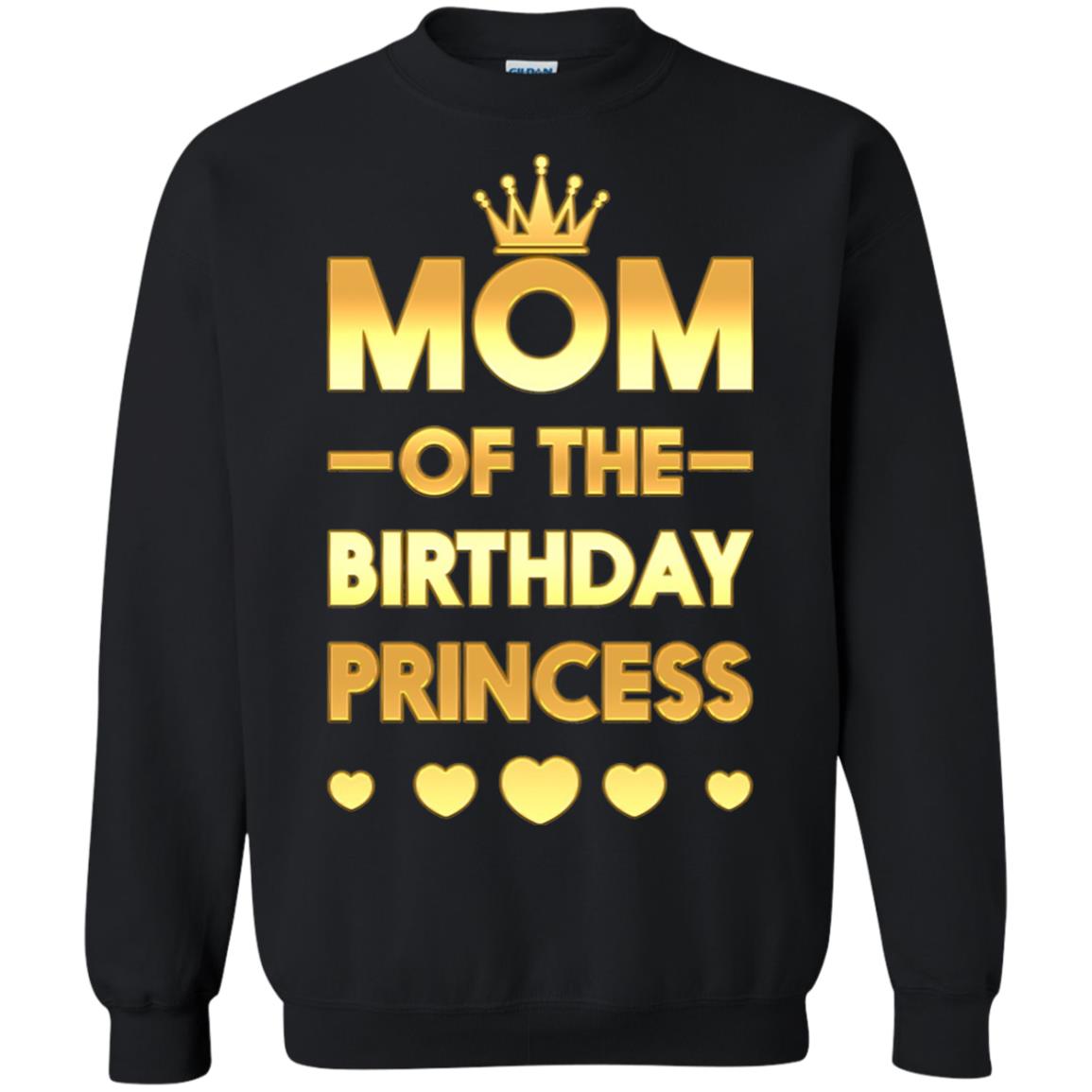 Mom Of The Birthday Princess Family T-shirt Black