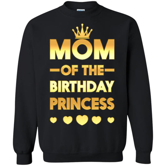 Mom Of The Birthday Princess Family T-shirt Black