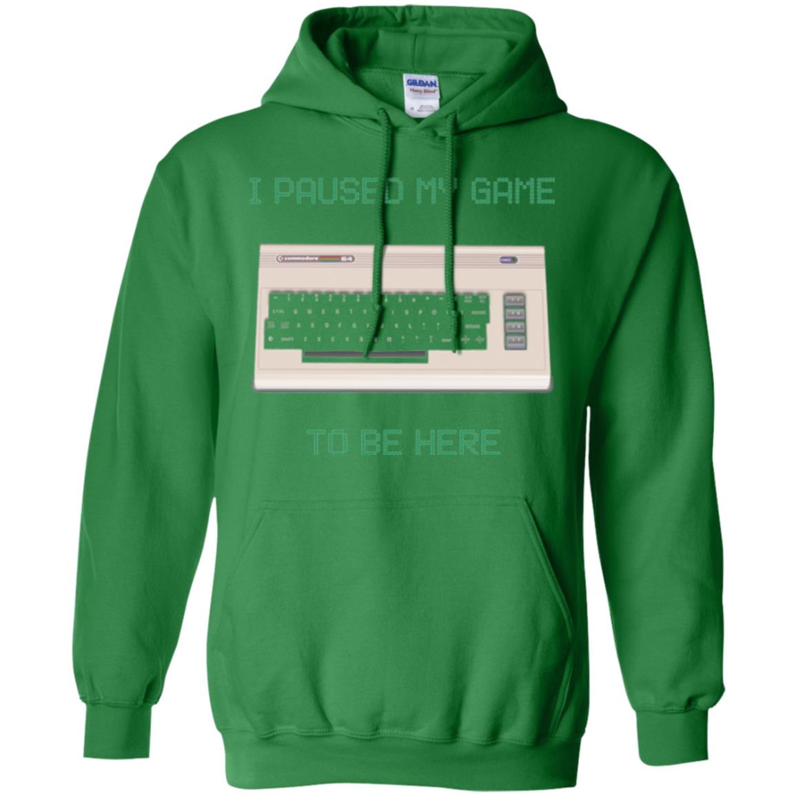 Retro Gamer T-shirt I Paused My Game To Be Here Irish Green