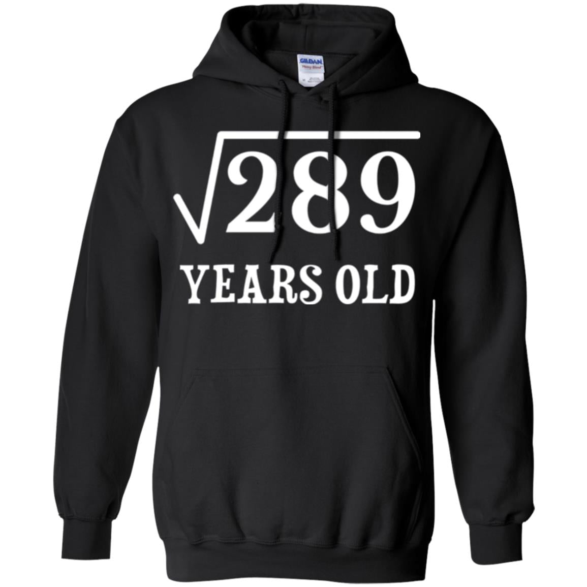 Brithday T-shirt Square Root Of 289 Black