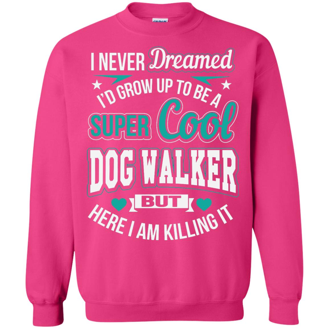 Funny Dog Walker T-shirt Super Cool Dog Walker Heliconia