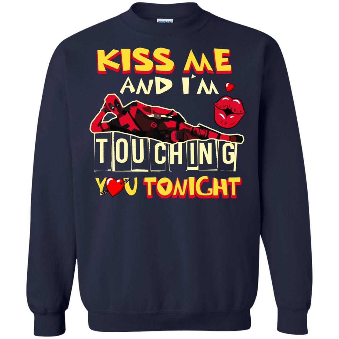 Kiss Me And I'm Touching You Tonight Film Lover T-shirt Navy
