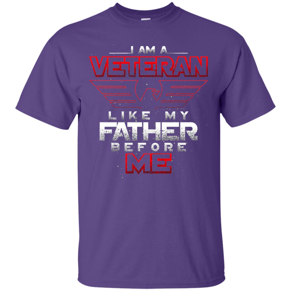 I Am A Veteran Like My Father Before Me Veteran Shirt Purple