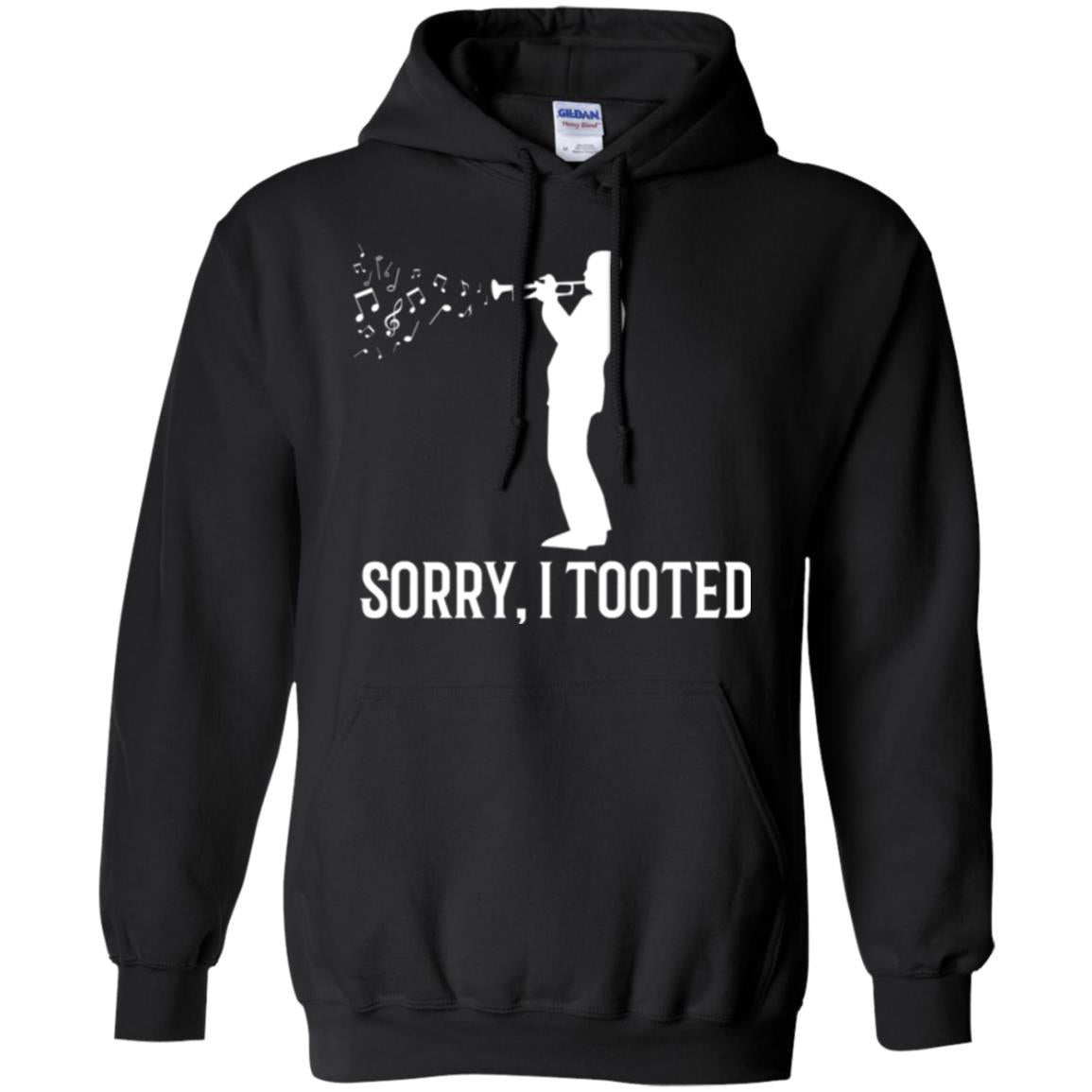 Trumpet Lovers T-shirt Sorry I Tooted Black