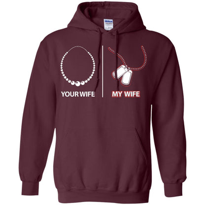 Your Wife My Wife Military Husband Shirt Maroon