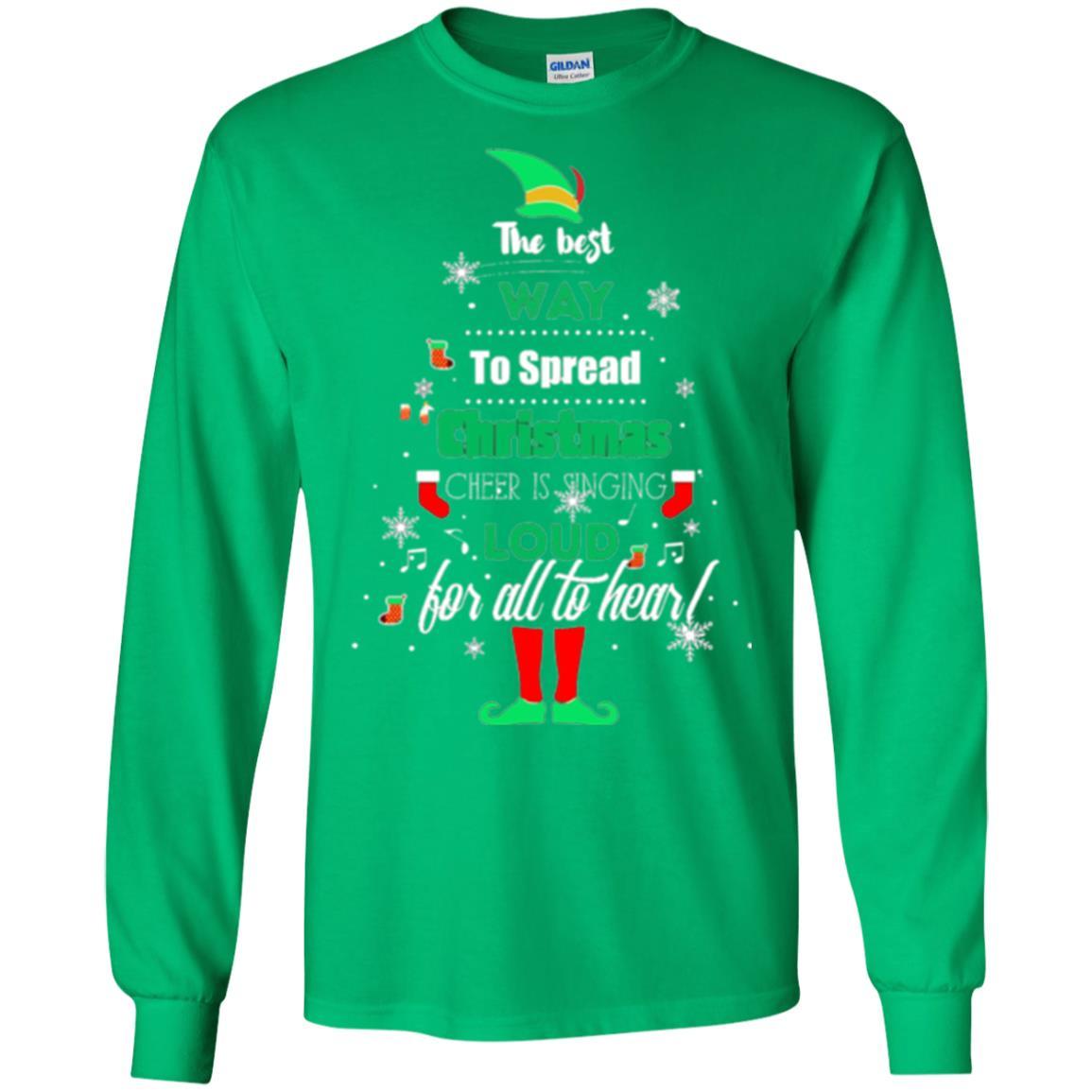 Elf Christmas T-shirt The Best Way To Spread Christmas Cheer Irish Green