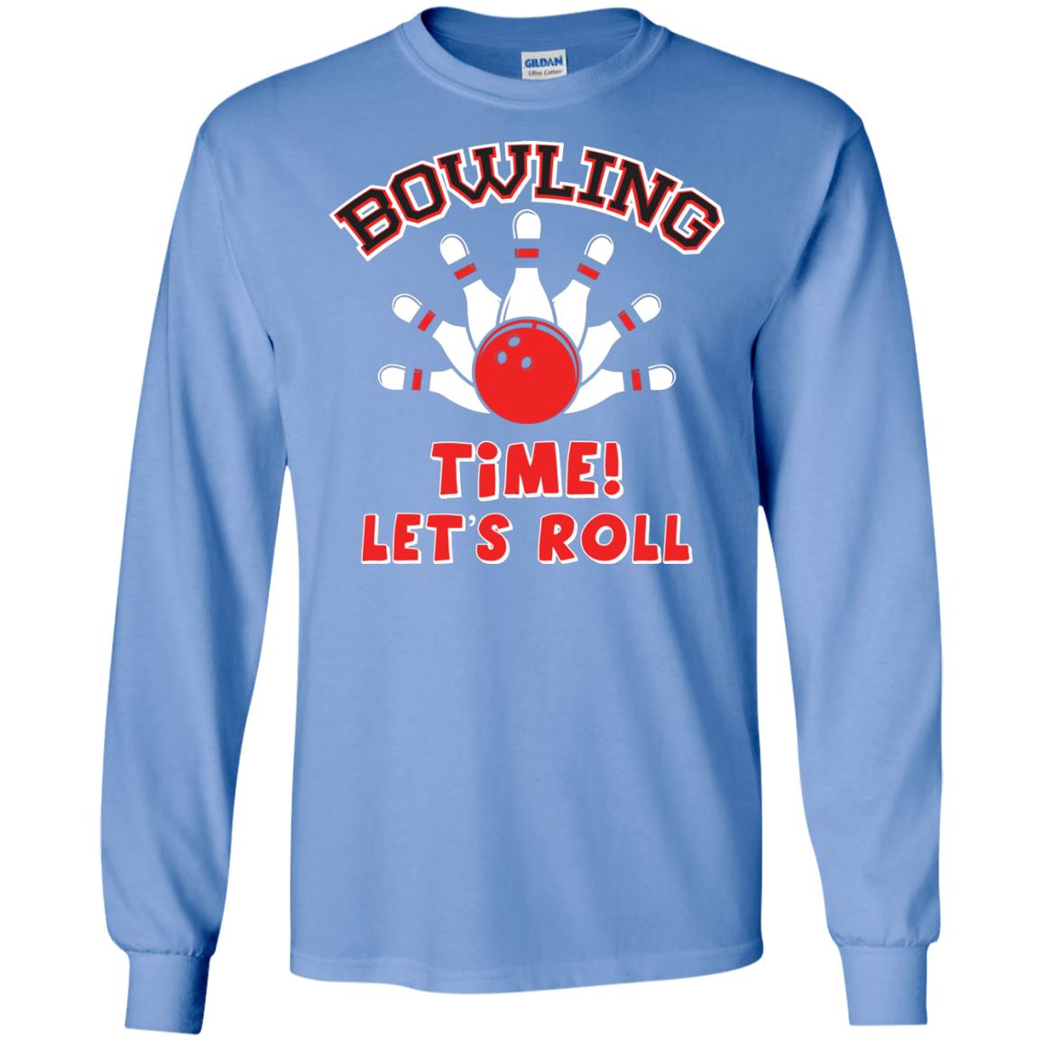 Bowling Lover T-shirt Time Let’s Roll Carolina Blue