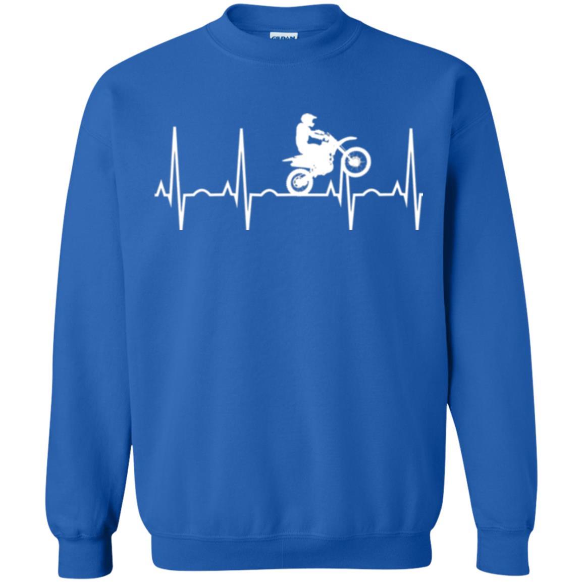 Dirt Bike Rider T-shirt Dirt Bike Heartbeat T-shirt Royal
