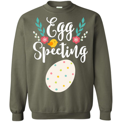 Egg Specting Announcement Pregnant Easter T-shirt Military Green