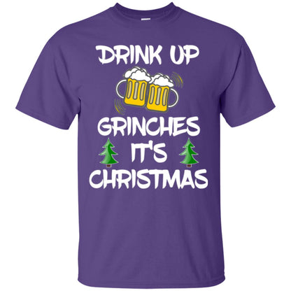 Beer Lovers T-shirt Drink Up Grinches It_s Christmas Purple