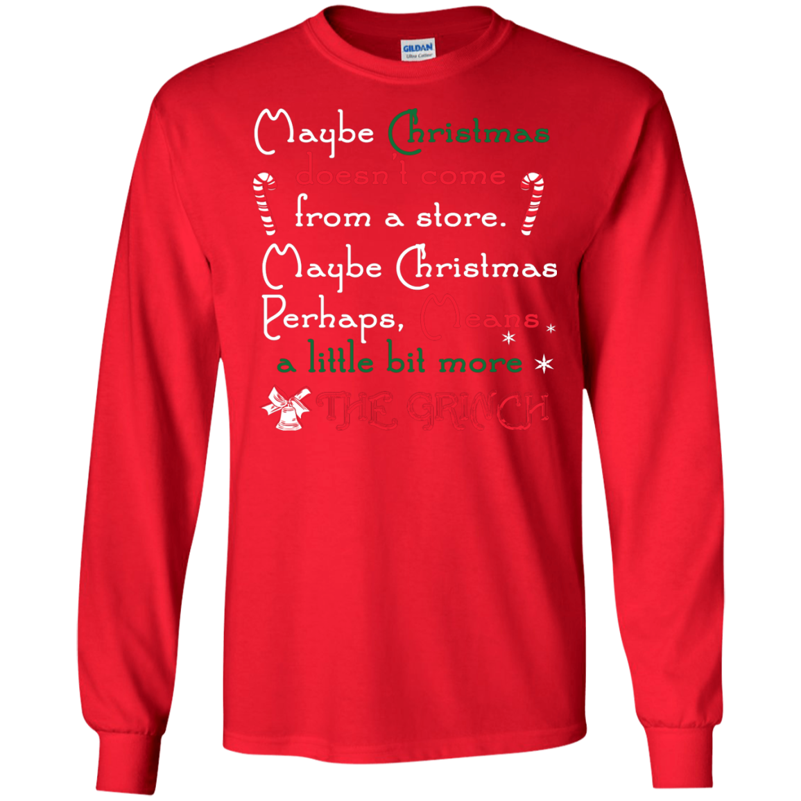 Christmas T-shirt Maybe Christmas Doesn't Come From A Store Red