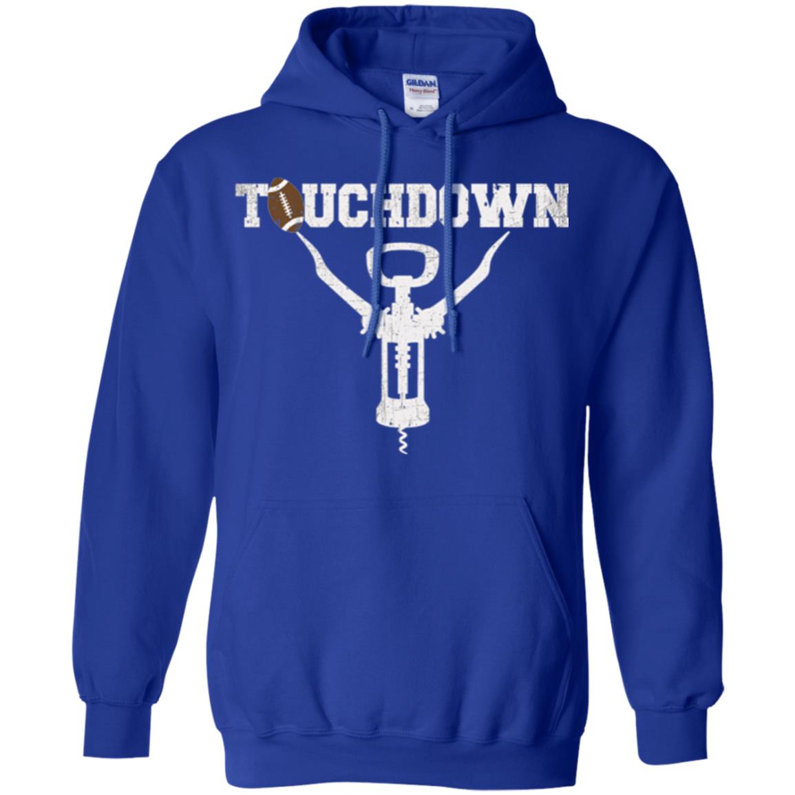 Football T-shirt Touchdown Funny Football Wine Lovers Royal