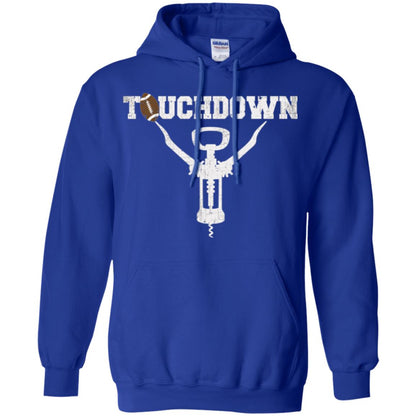 Football T-shirt Touchdown Funny Football Wine Lovers Royal