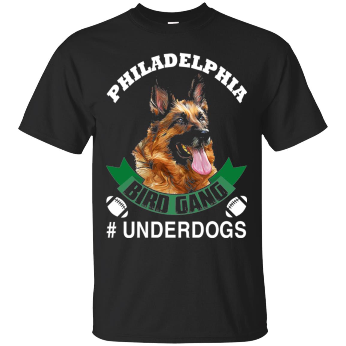 Football Lover T-shirt Philadelphia Bird Gang Underdogs 2018 Black