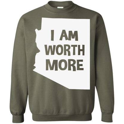 Arizona Teacher Shirt I Am Worth More Military Green