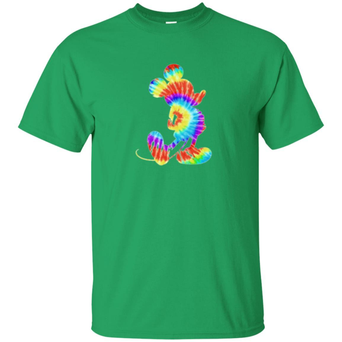 Cartoon T-shirt Tie-dye Mickey Mouse T-shirt Irish Green
