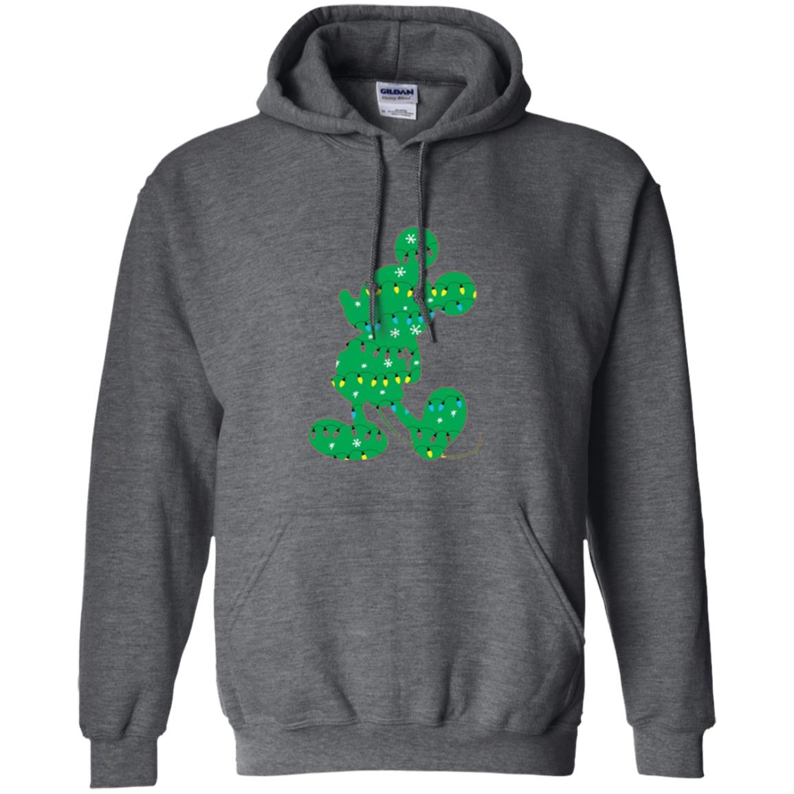 Disney Mickey Mouse Christmas Lights T-shirt Dark Heather