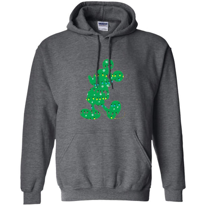 Disney Mickey Mouse Christmas Lights T-shirt Dark Heather