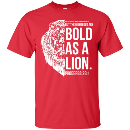 Christian T-shirt Bold As A Lion T-shirt Red
