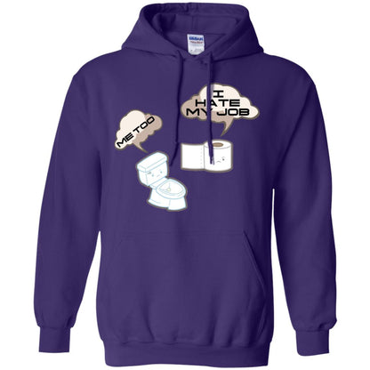 Funny Toilet And Toilet Paper I Hate My Job T-shirt Purple