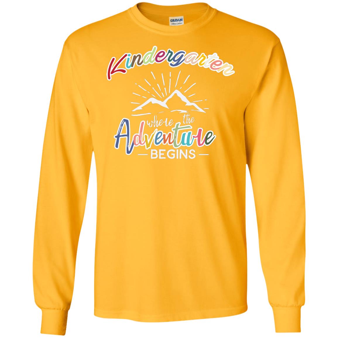 Kindergarten Where The Adventure Begins Shirt Gold