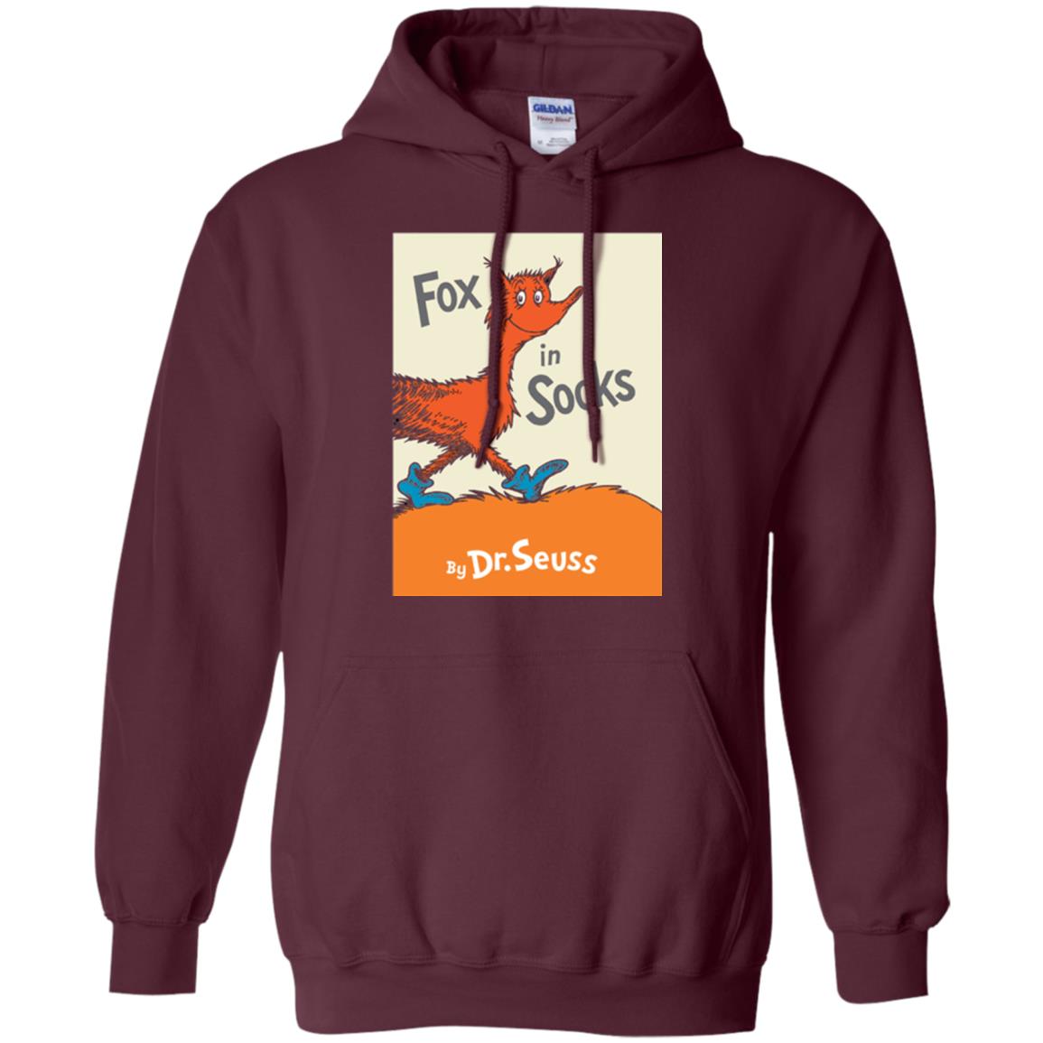 Dr. Seuss Fox In Socks Book Lover T-shirt Maroon