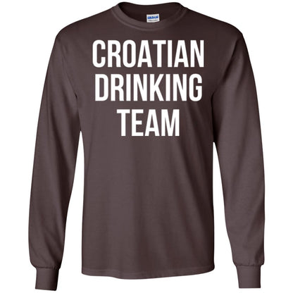 Croatian Drinking Team Drinking T-shirt Dark Chocolate