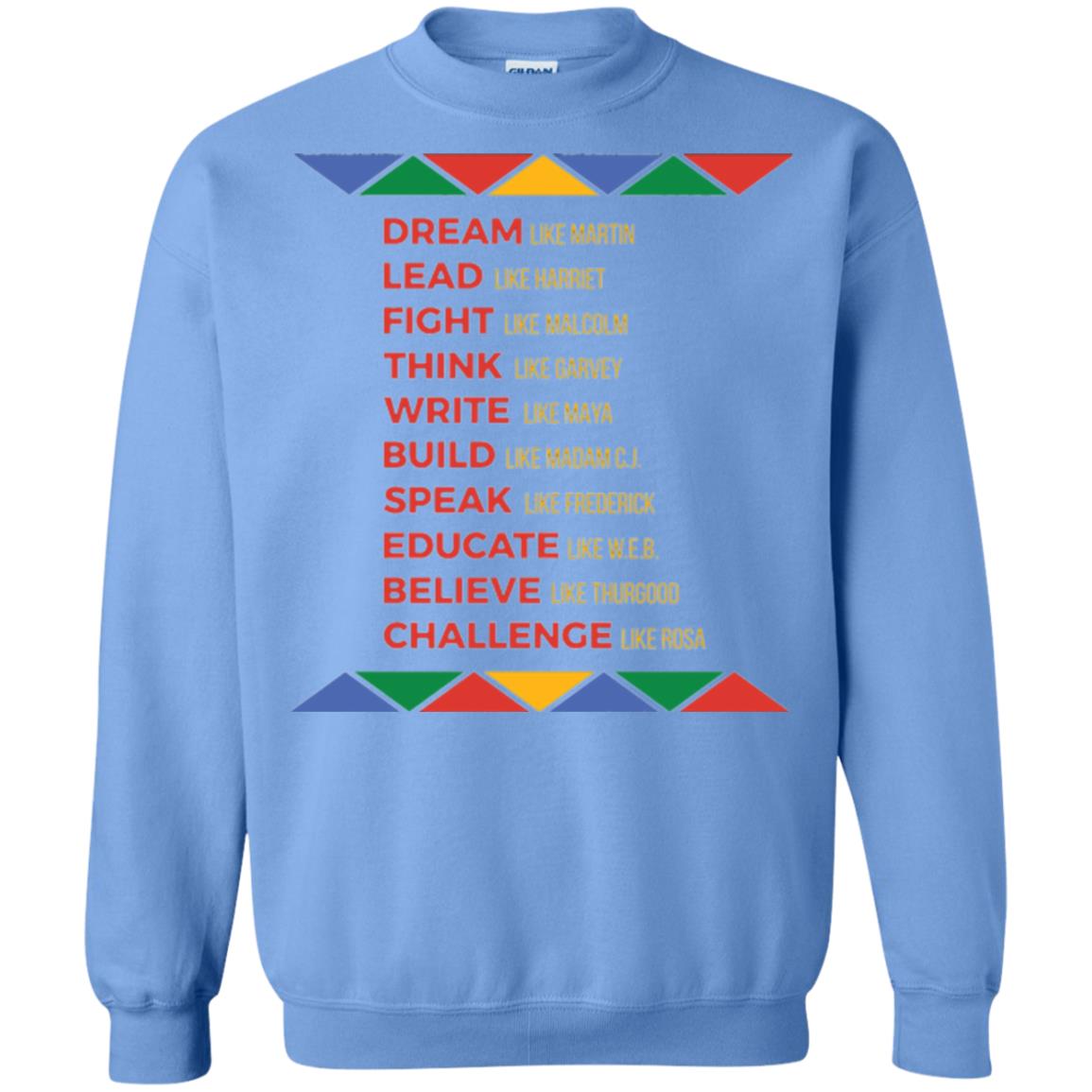 Black History African American Heroes T-shirt Carolina Blue