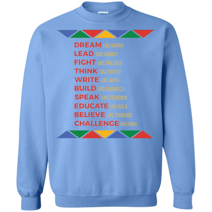 Black History African American Heroes T-shirt Carolina Blue