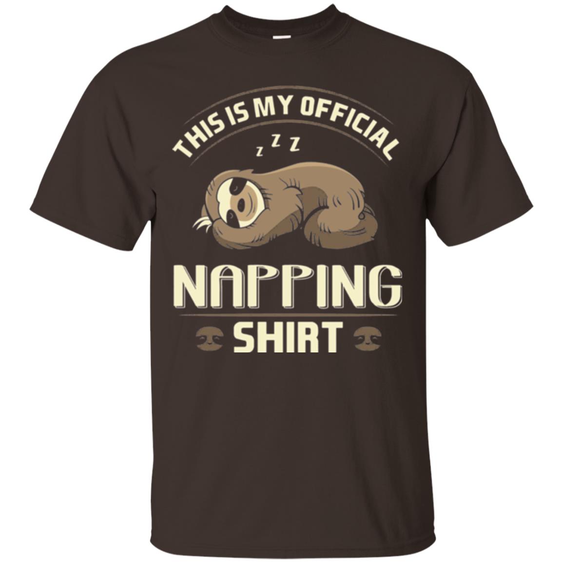 Lazy Baby Sloth My Official Napping T-shirt Dark Chocolate