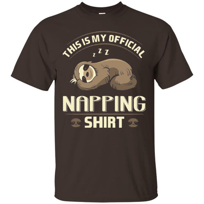 Lazy Baby Sloth My Official Napping T-shirt Dark Chocolate