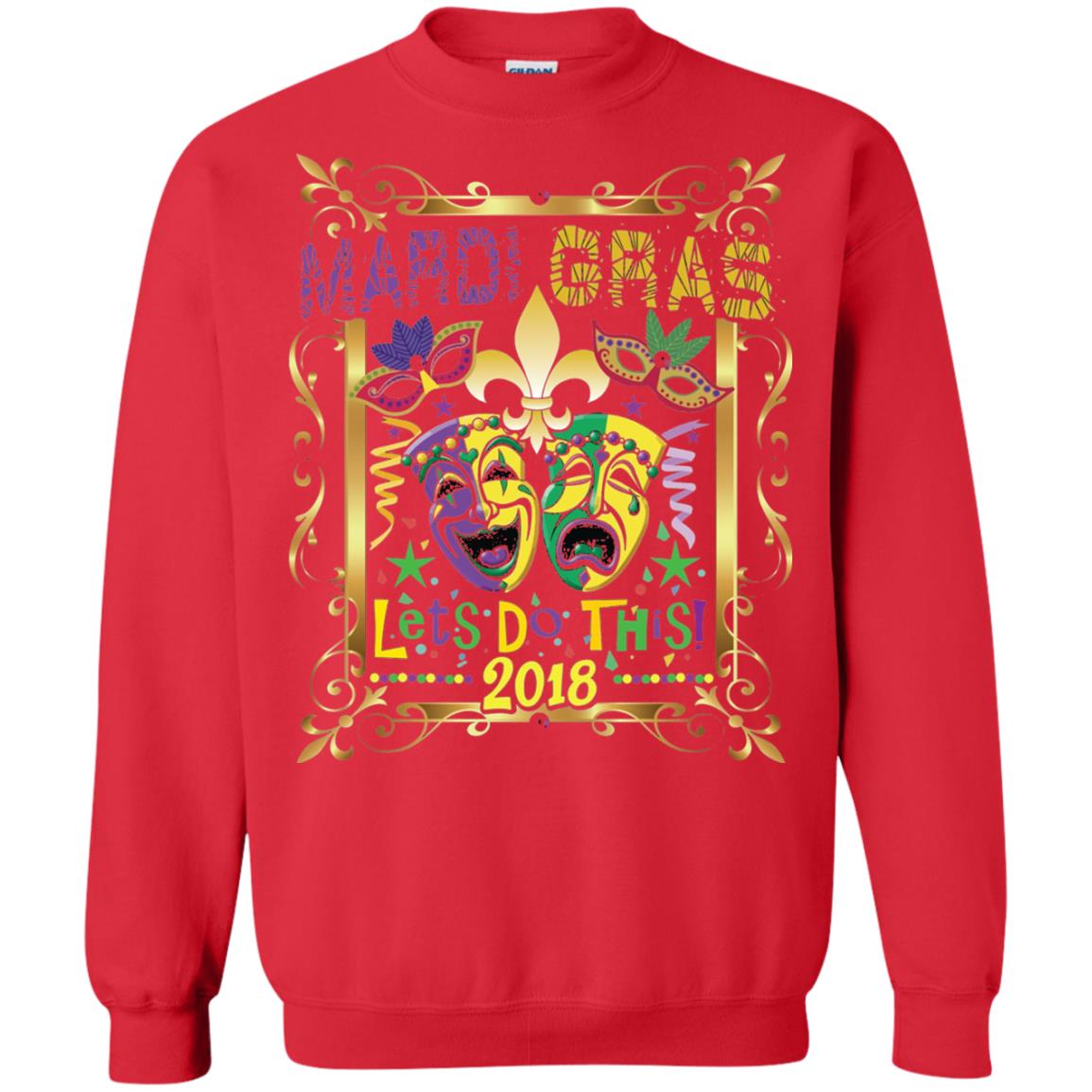Fleur Symbol New Orleans Parade Mardi Gras T-shirt Red