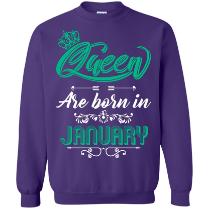 Brithday T-Shirt Queen Are Born In January Purple