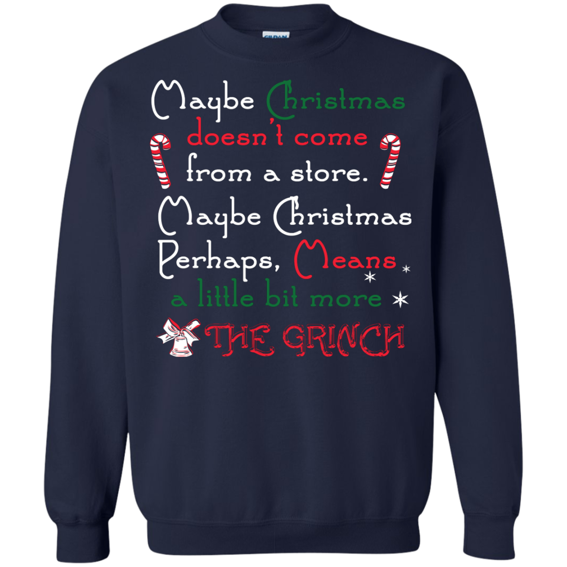 Christmas T-shirt Maybe Christmas Doesn't Come From A Store Navy